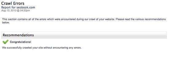 Alexa Site Audit Crawl Errors