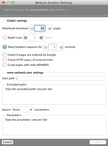 awr-site-audit-tool-settings