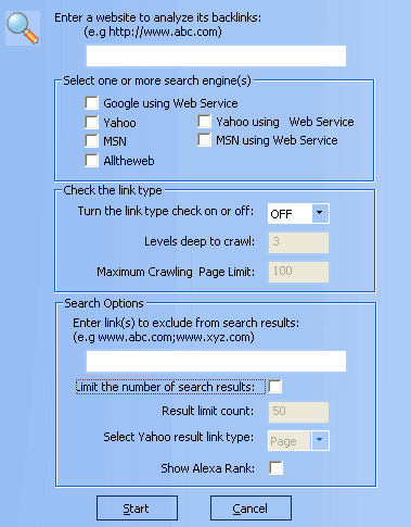 BLA Information Entry Screen.