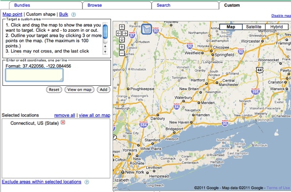 Custom Map Dialog Box