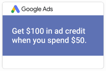 Google Ads US Get $100 credit Adwords Promotion 