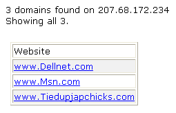 a porn site is resolving to MSN's domain.
