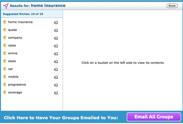 Keyword Grouping Results