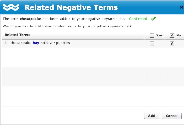 Related Negative Keywords