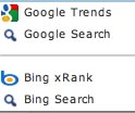 Google Bing Search Box